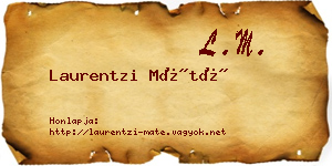 Laurentzi Máté névjegykártya