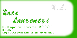 mate laurentzi business card